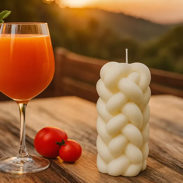 White_Braid_Pillar_Candle_For_Home_Decor