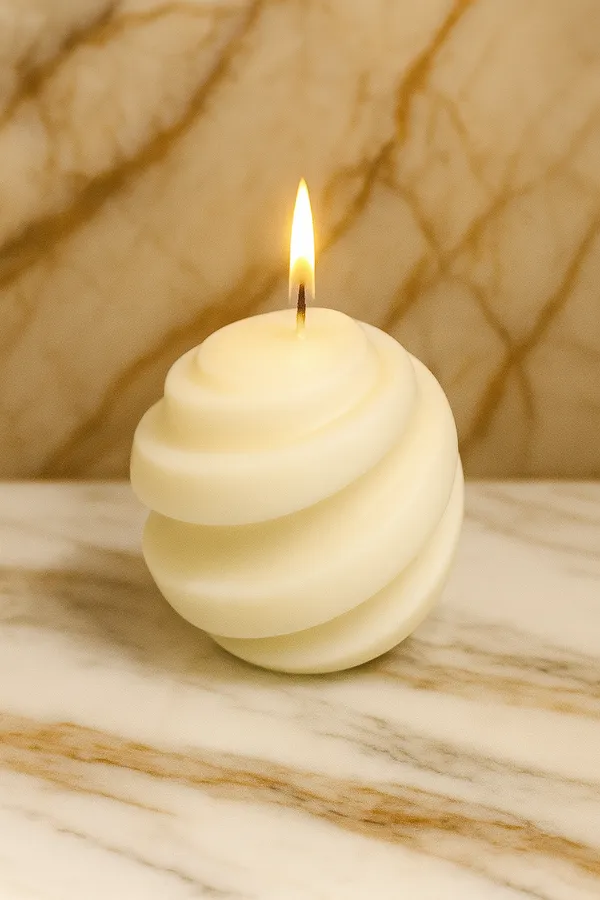 White_Swirl_Ball_Decorative_Candle_For_Home_Decor