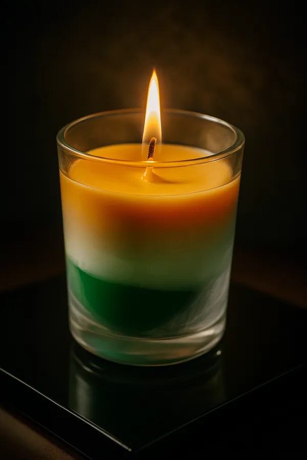 Green_And_Yellow_Tricolour_Glass_Candle_For_Home_Decor