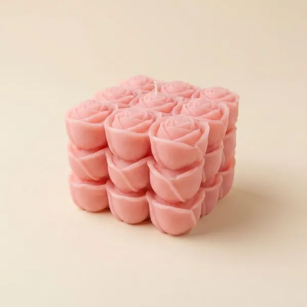 Pink_Cube_Of_Roses_Candle_For_Home_Decor