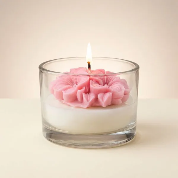 Pink_Cherry_Blossom_Flower_Candle_For_Home_Decor