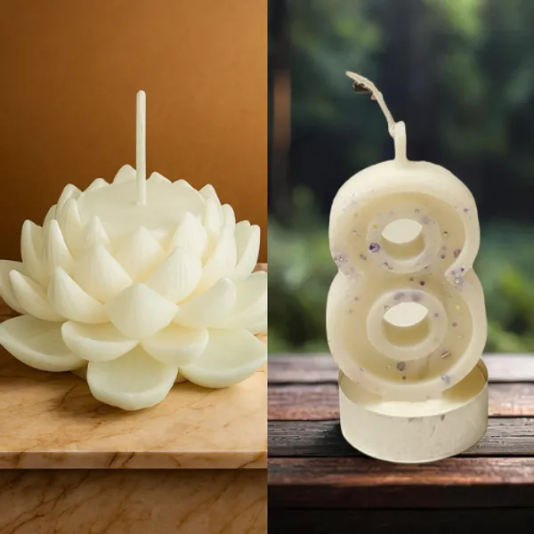 Pack_Of_2_Cream_Number_8_Candle_And_White_Lotus_Candle_For_Home_Decor_Combo