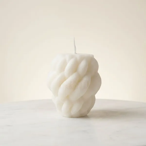 White_Designer_Pillar_Candle_For_Home_Decor