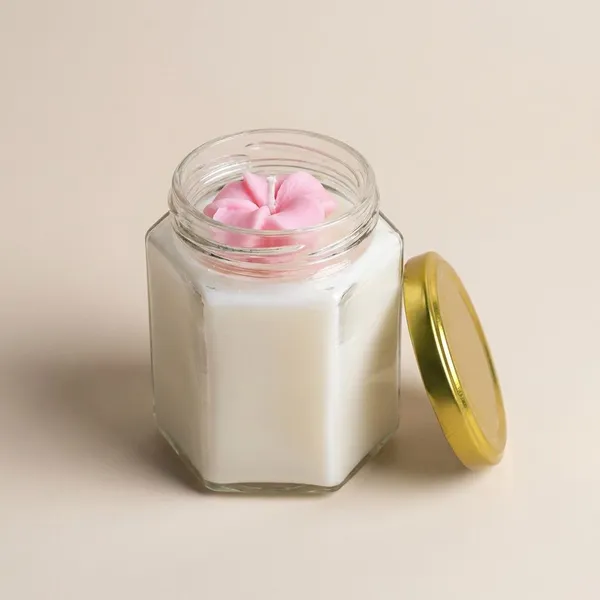 White_Hexagonal_Jar_Candle_For_Home_Decor