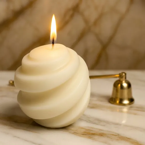White_Swirl_Ball_Decorative_Candle_For_Home_Decor
