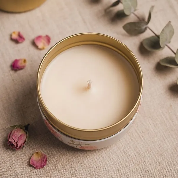 White_Dome_Tin_Container_Candle_For_Home_Decor