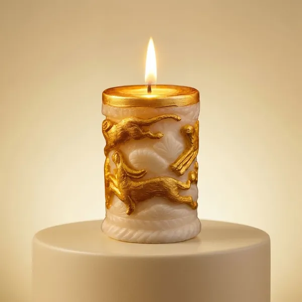 Yellow_Animal_Pillar_Candle_For_Home_Decor