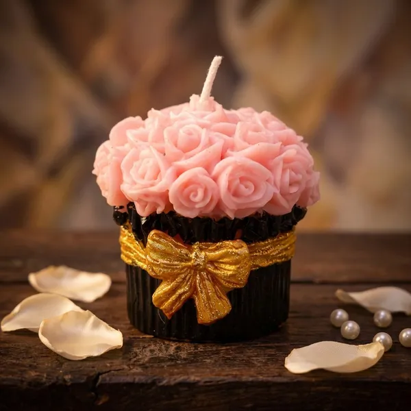 Pink_Flower_Bouquet_Candle_For_Home_Decor