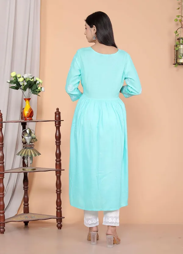 Women_S_Rayon_Embroidered_Anarkali_Kurti_With_Pant