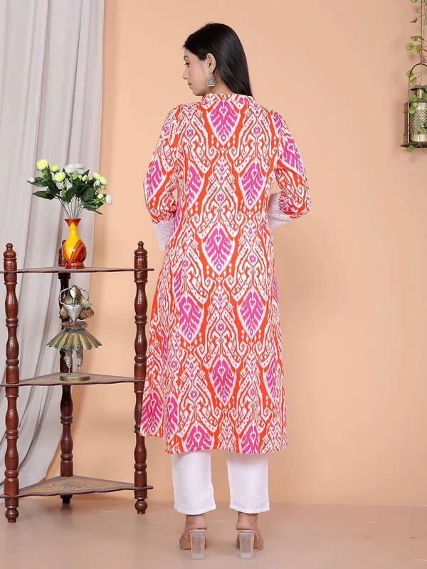 Women_S_Cotton_Mandarin_Collar_A_Line_Kurti_With_Pant