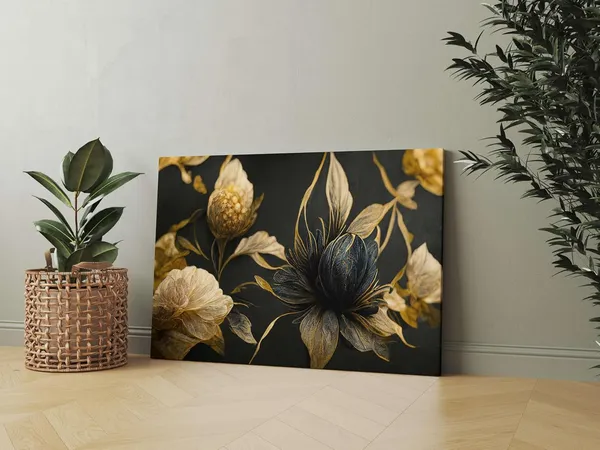 Framed_Canvas_Flower_Painting