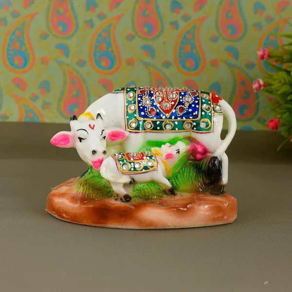 Marble_Cow_And_Calf_Statue