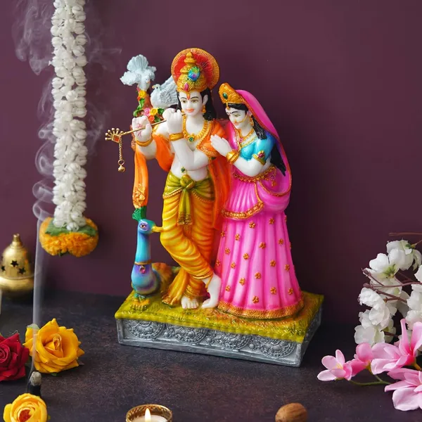 Radha_Krishna_With_Cow_Polyresin_Statue
