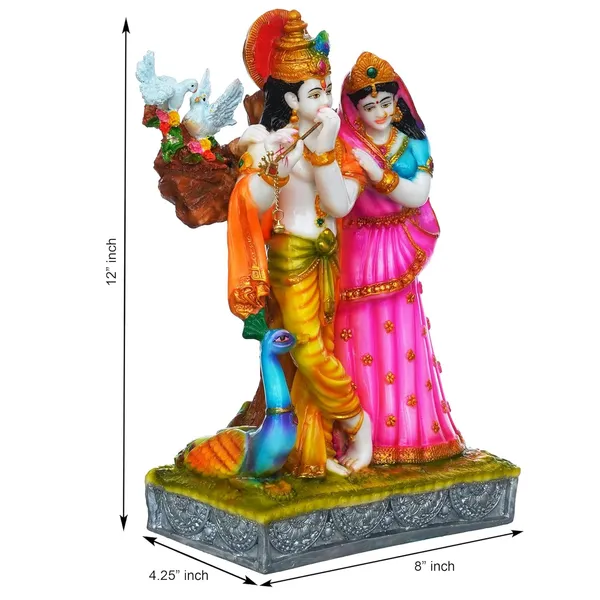 Radha_Krishna_With_Cow_Polyresin_Statue