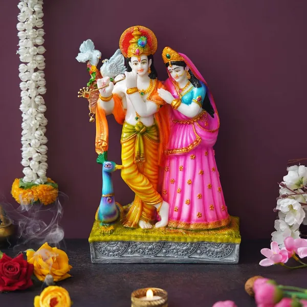 Radha_Krishna_With_Cow_Polyresin_Statue