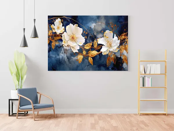 Framed_Canvas_Flower_Painting
