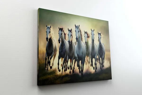Seven_Horse_Canvas_Painting_With_Frame