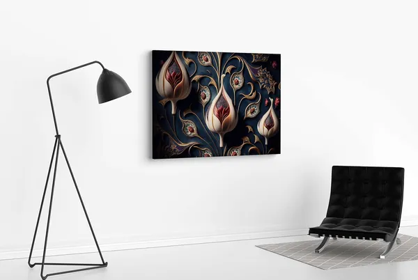 Framed_Canvas_Flower_Painting