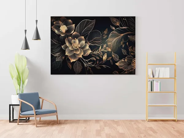 Framed_Canvas_Flower_Painting