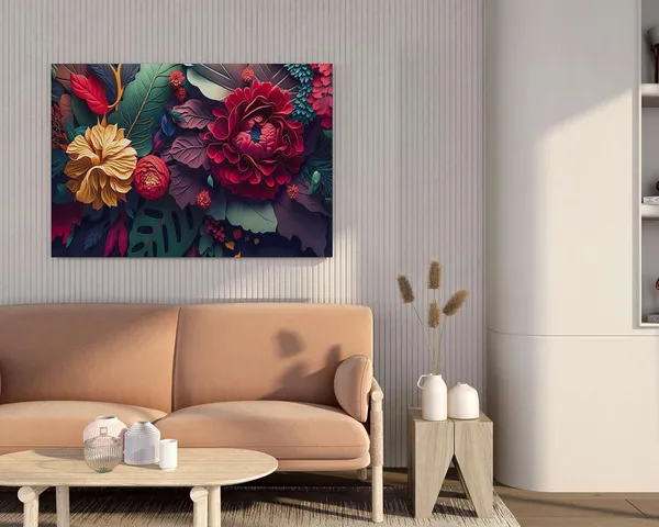 Framed_Canvas_Flower_Painting