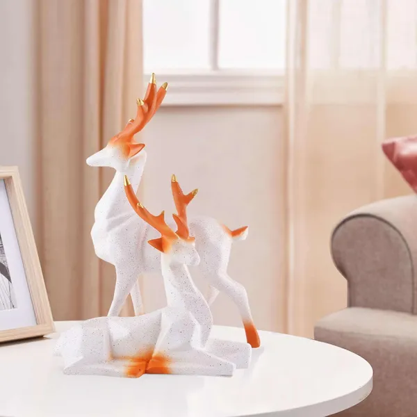 Polyresin_Deer_Showpiece_Set