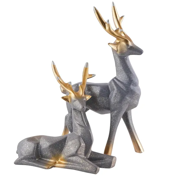 Polyresin_Deer_Showpiece_Set