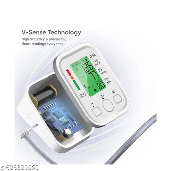 Bp_Monitor_Fully_Automatic_Blood_Pressure_Machine_To_Check_Digital_Accurate_Level_For_Home_Monitoring_Device_With_Talking_Function_Large_Display_Cuff_Kit_White_With_Digital_Thermometer