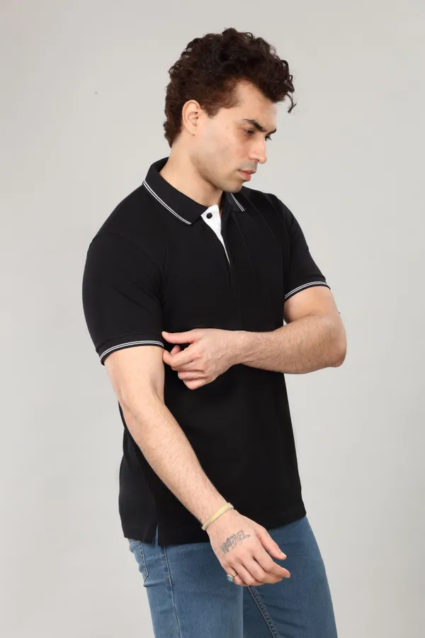 Black_Cotton_Collared_Polo_T_Shirt_For_Men