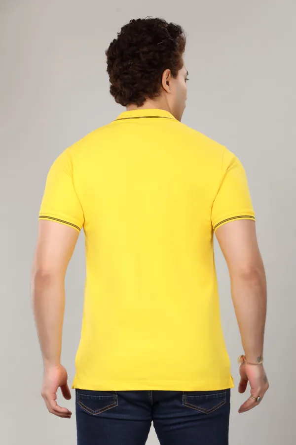 Yellow_Cotton_Collared_Polo_T_Shirt_For_Men