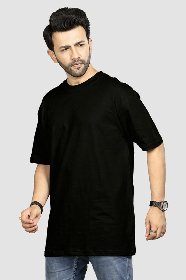 Black_Cotton_Casual_Loose_Fit_Streetwear_Oversized_T_Shirt_For_Men