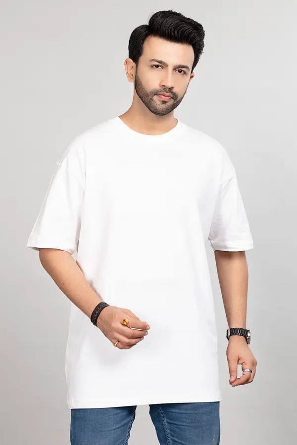 White_Cotton_Casual_Basic_Oversized_T_Shirt_For_Men