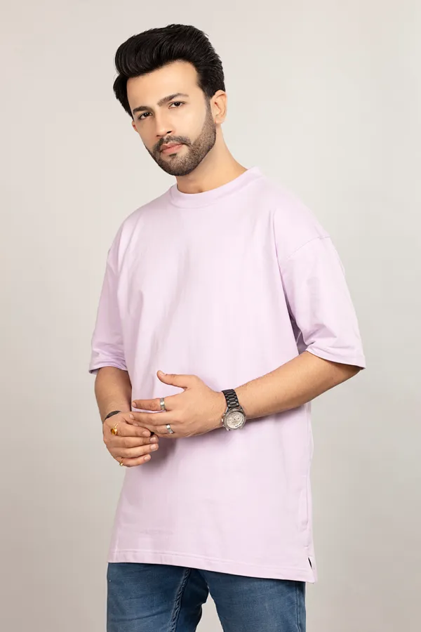 Pink_Cotton_Baggy_Fit_Casual_Wear_Oversized_T_Shirt_For_Men