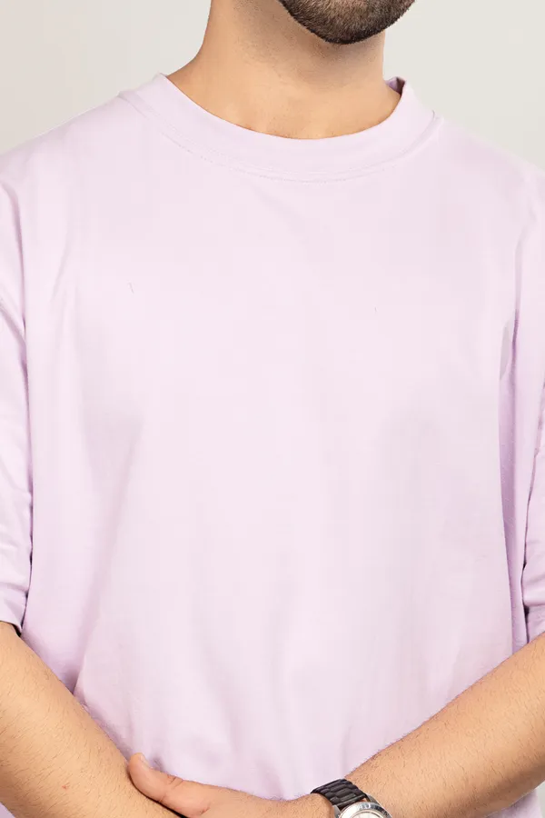 Pink_Cotton_Baggy_Fit_Casual_Wear_Oversized_T_Shirt_For_Men