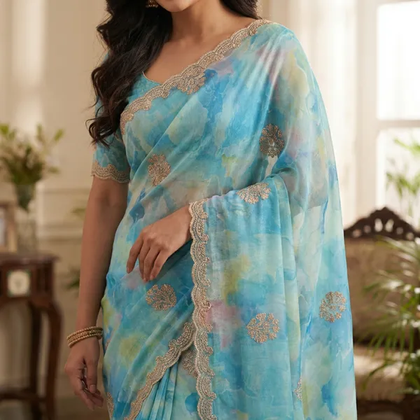 Blue_Chiffon_Premium_Saree_For_Women