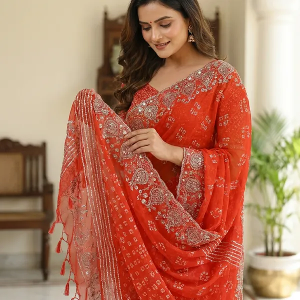 Orange_Chiffon_Premium_Saree_For_Women