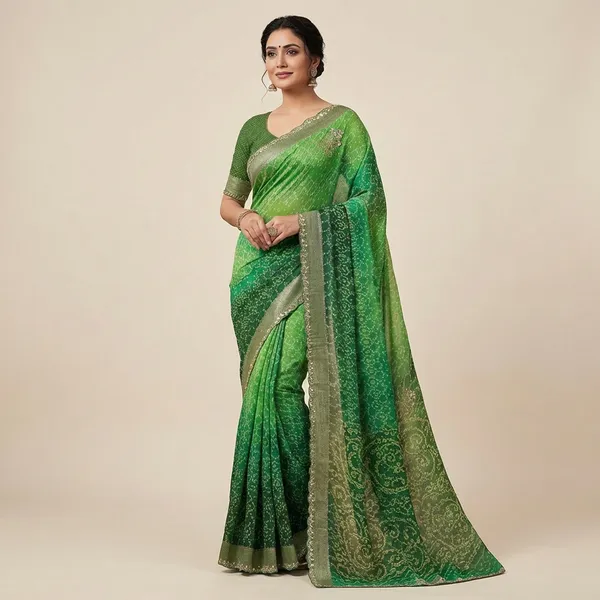 Red_And_Orange_Chiffon_Premium_Saree_For_Women