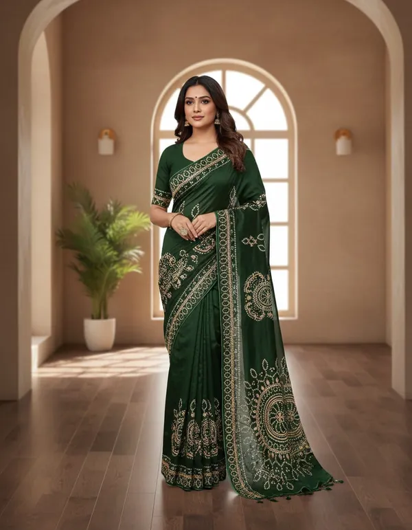 Green_Chiffon_Premium_Saree_For_Women