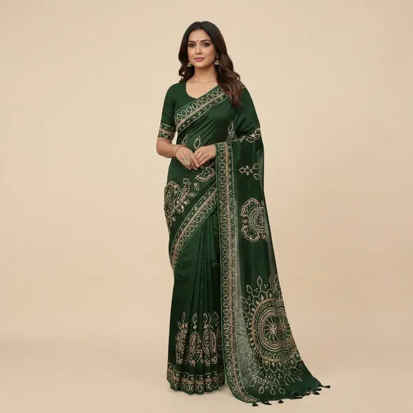 Green_Chiffon_Premium_Saree_For_Women