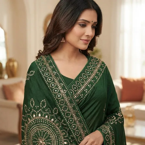 Green_Chiffon_Premium_Saree_For_Women