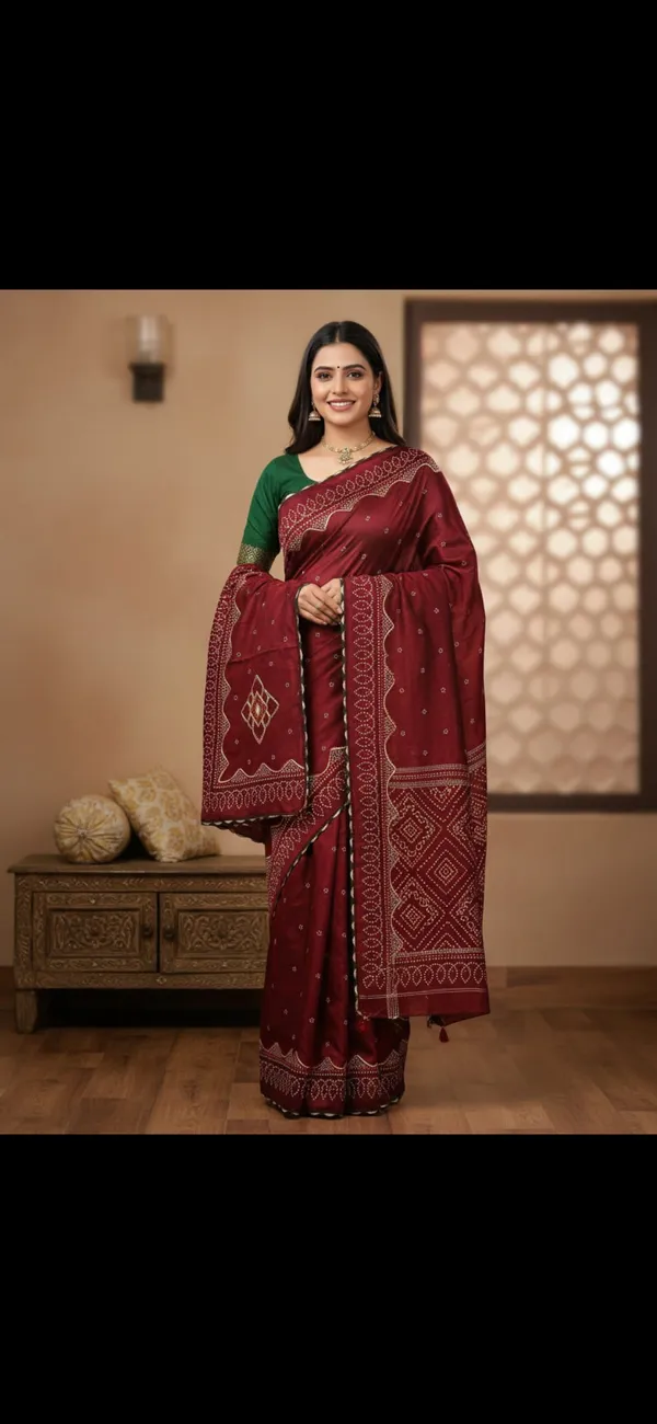 Maroon_Silk_Premium_Saree_For_Women