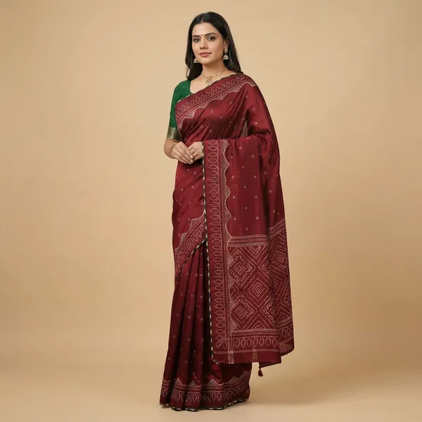 Maroon_Silk_Premium_Saree_For_Women