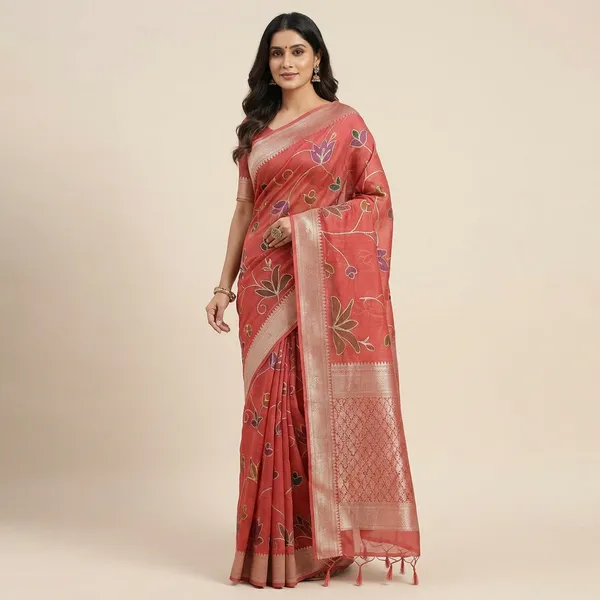 Peach_Chiffon_Premium_Saree_For_Women