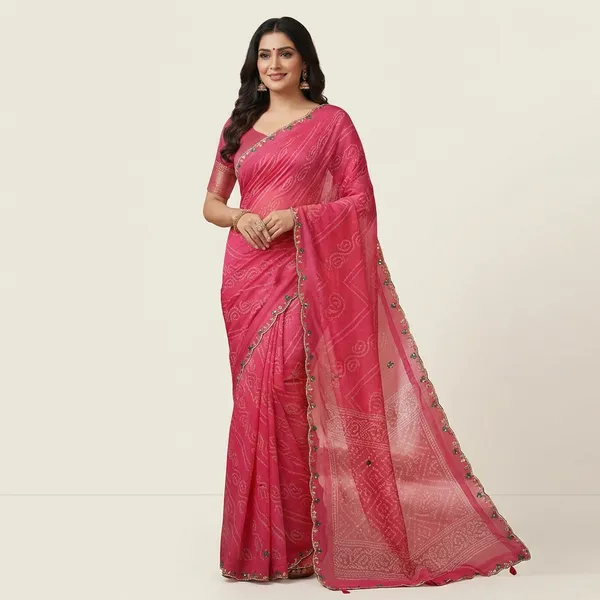 Pink_Chiffon_Premium_Saree_For_Women