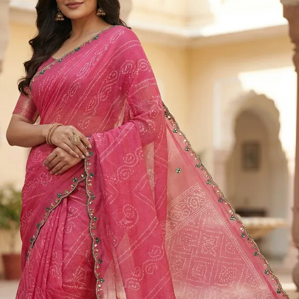 Pink_Chiffon_Premium_Saree_For_Women