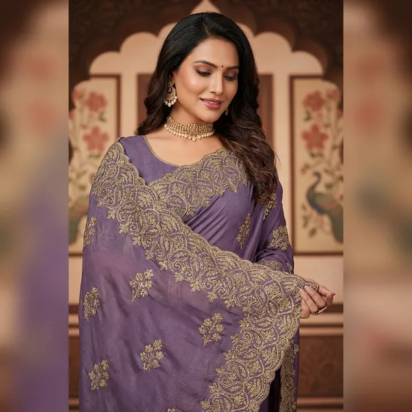 Purple_Georgette_Premium_Saree_For_Women