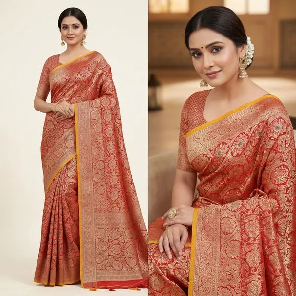 Rama_Red_Banarasi_Silk_Premium_Saree_For_Women