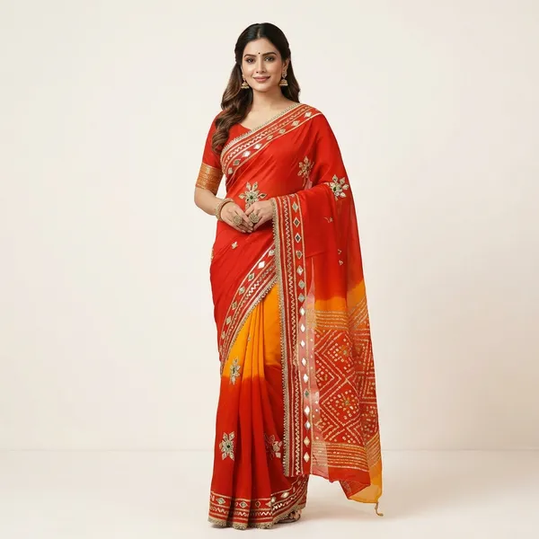 Red_And_Yellow_Chiffon_Premium_Saree_For_Women