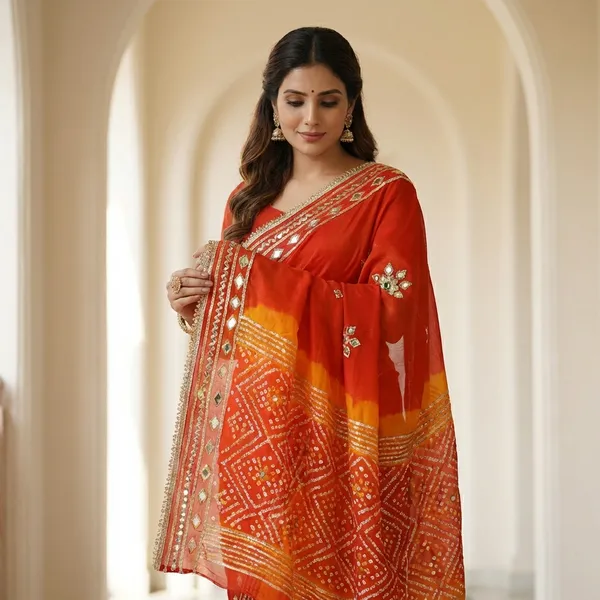Red_And_Yellow_Chiffon_Premium_Saree_For_Women