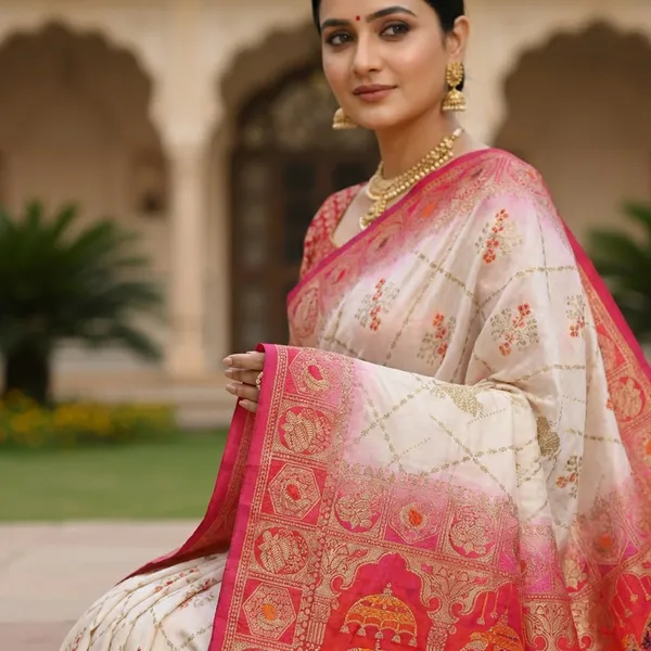 White_Silk_Premium_Saree_For_Women