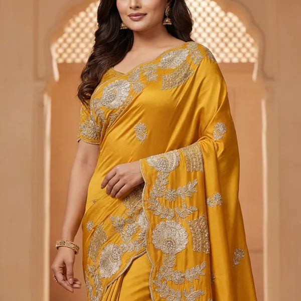Yellow_Silk_Premium_Saree_For_Women